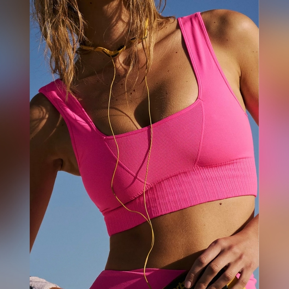 š NWOT š Free People Good Karma Square Neck Bra - Picture 1 of 3